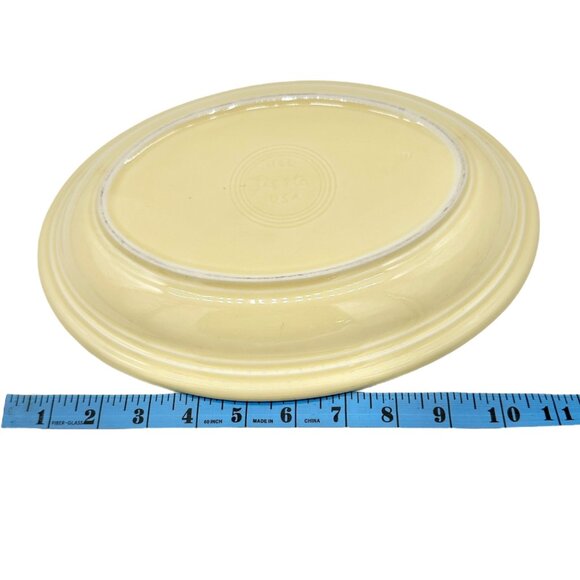 Fiesta HLC USA Vintage Yellow Oval Serving Platter Dish 11" Long Ceramic - Picture 4 of 4